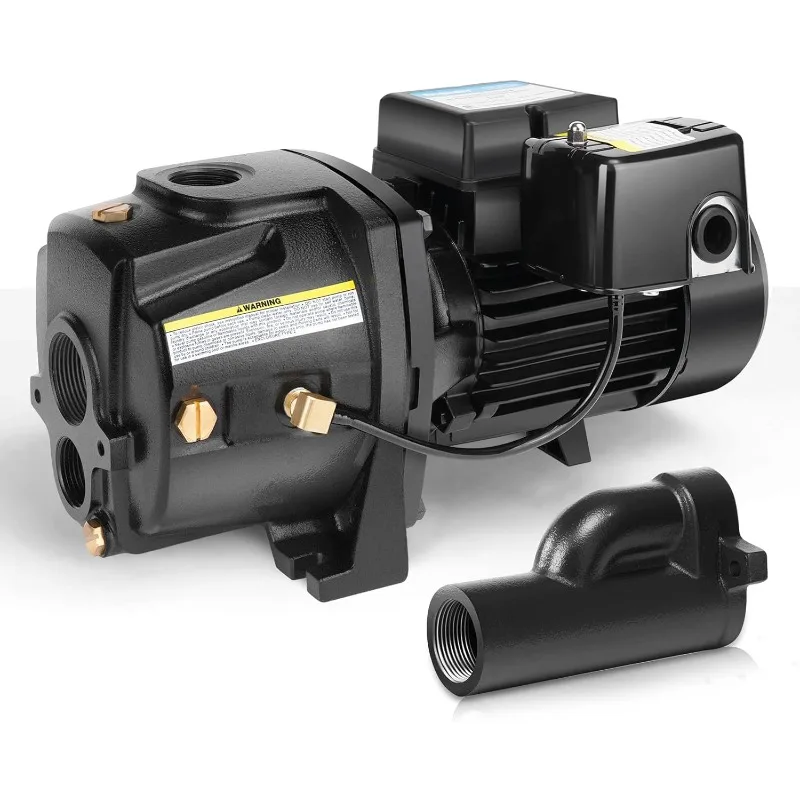 Shallow/Deep Well Jet Pump, Cast Iron Convertible Pump with Ejector Kit, Well Depth Up to 25ft or 90ft, 115V/230V Dual Voltage
Shallow/Deep Well Jet Pump, Cast Iron Convertible Pump with Ejector Kit, Well Depth Up to 25ft or 90ft, 115V/230V Dual Voltage