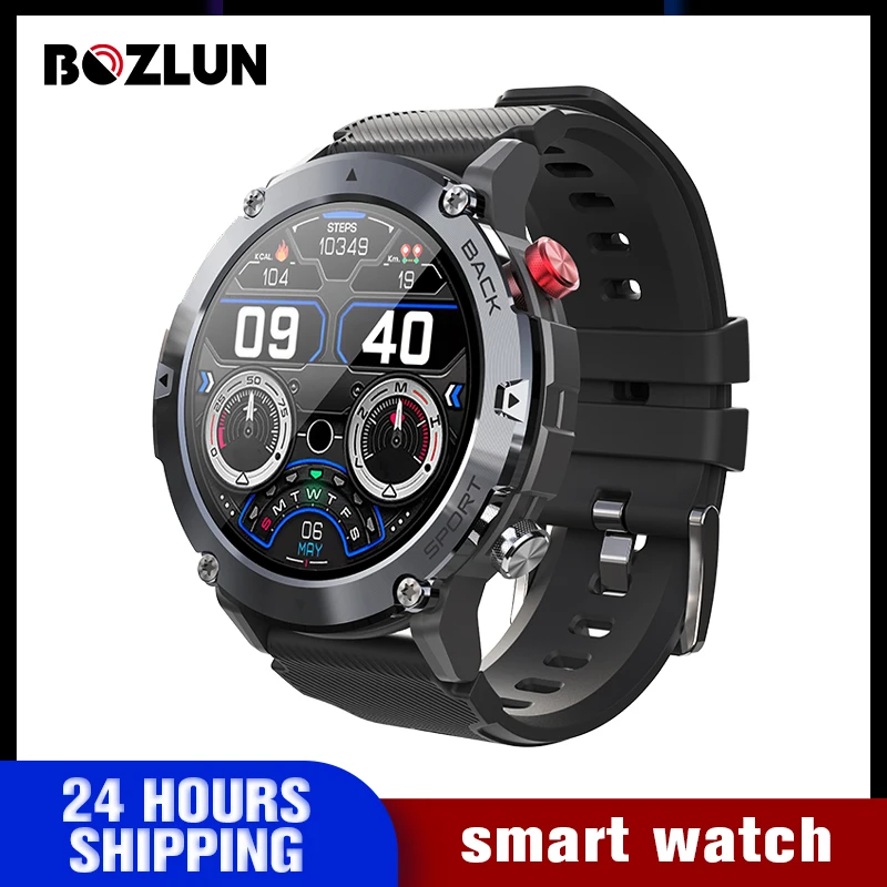 BOZLUN 1.32 inch Bluetooth Call Smartwatch Men Heart Rate Monitoring Sport Fitness Tracker 300mAh Smart Watch for iPhone xiaomi
BOZLUN 1.32 inch Bluetooth Call Smartwatch Men Heart Rate Monitoring Sport Fitness Tracker 300mAh Smart Watch for iPhone xiaomi