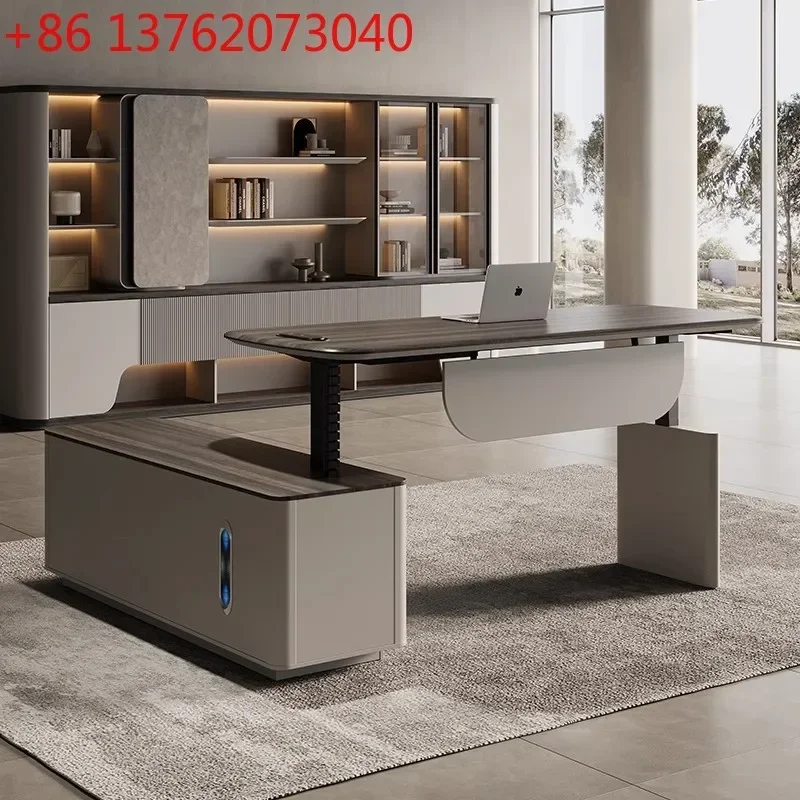 Lifting desk boss table and chair combination designer creative desk
Lifting desk boss table and chair combination designer creative desk