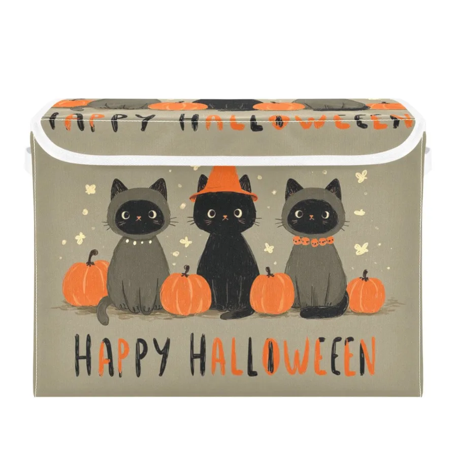 Cute Cats Celebrate Halloween Foldable Storage Bins with Lids Handles Collapsible Storage Containers Tote Boxes 16.5 x 12.6 x 1
Cute Cats Celebrate Halloween Foldable Storage Bins with Lids Handles Collapsible Storage Containers Tote Boxes 16.5 x 12.6 x 1
