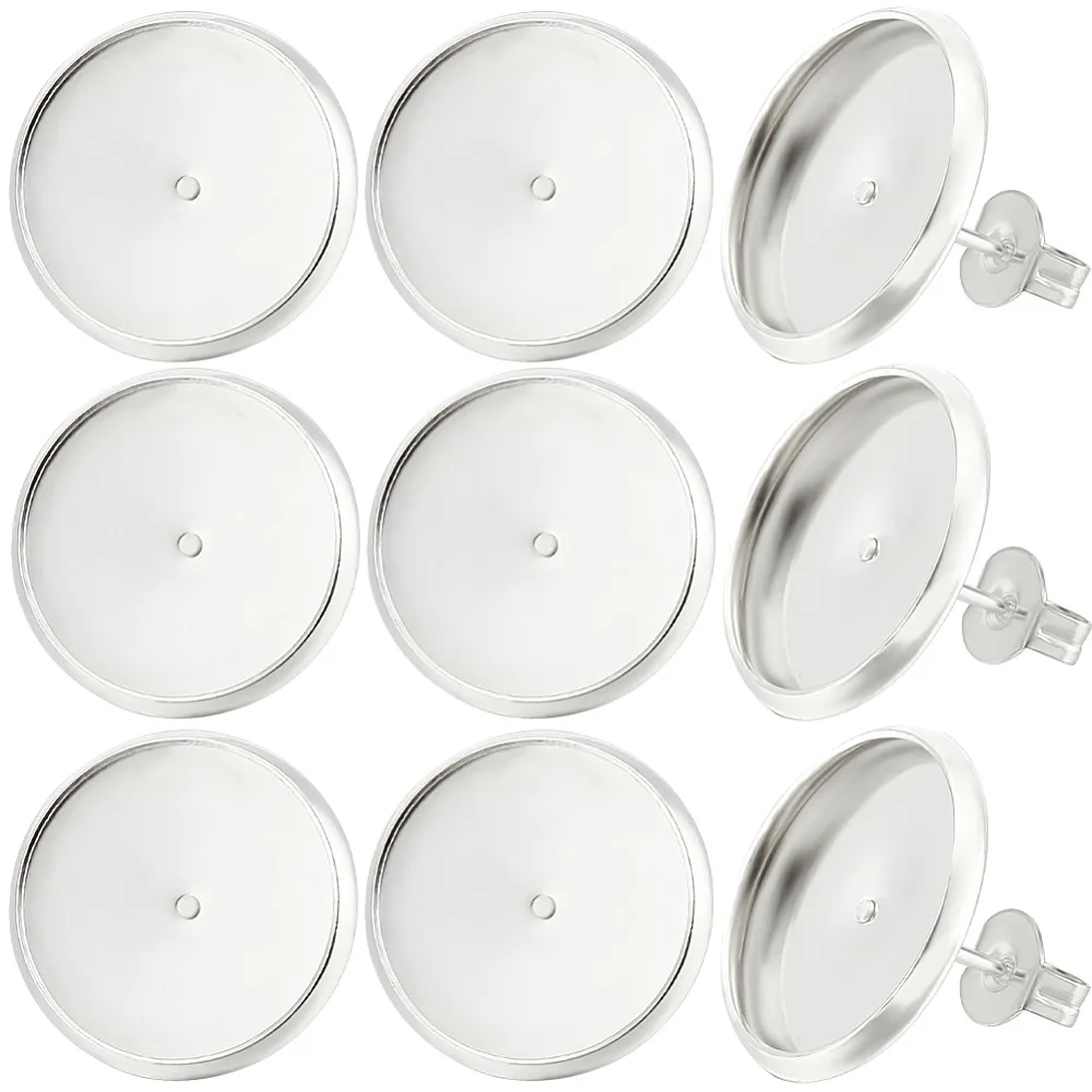 20Pcs Brass Stud Earring Settings Flat Round with 20Pcs Friction Ear Nuts 925 Sterling Silver Plated 16mm Tray: 14mm
20Pcs Brass Stud Earring Settings Flat Round with 20Pcs Friction Ear Nuts 925 Sterling Silver Plated 16mm Tray: 14mm