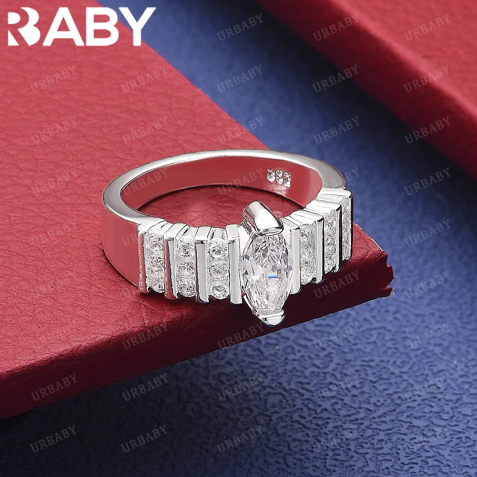 URBABY 925 Sterling Silver Size 7-10 Oval Zircons Ring Fashion Jewelry Vintage Grace Charm Noble Party Birthday
URBABY 925 Sterling Silver Size 7-10 Oval Zircons Ring Fashion Jewelry Vintage Grace Charm Noble Party Birthday
