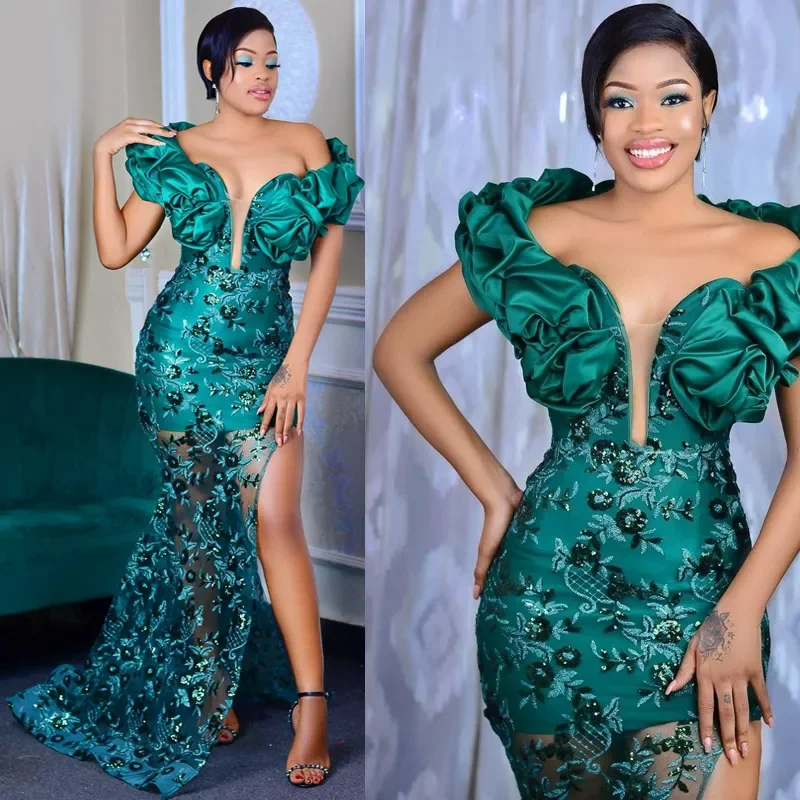 Shines Emerald Green Evening Dresses Beaded Cap Sleeves Lace Corset Sexy Engagement Dress Illusion Mermaid Prom Party Gown
Shines Emerald Green Evening Dresses Beaded Cap Sleeves Lace Corset Sexy Engagement Dress Illusion Mermaid Prom Party Gown