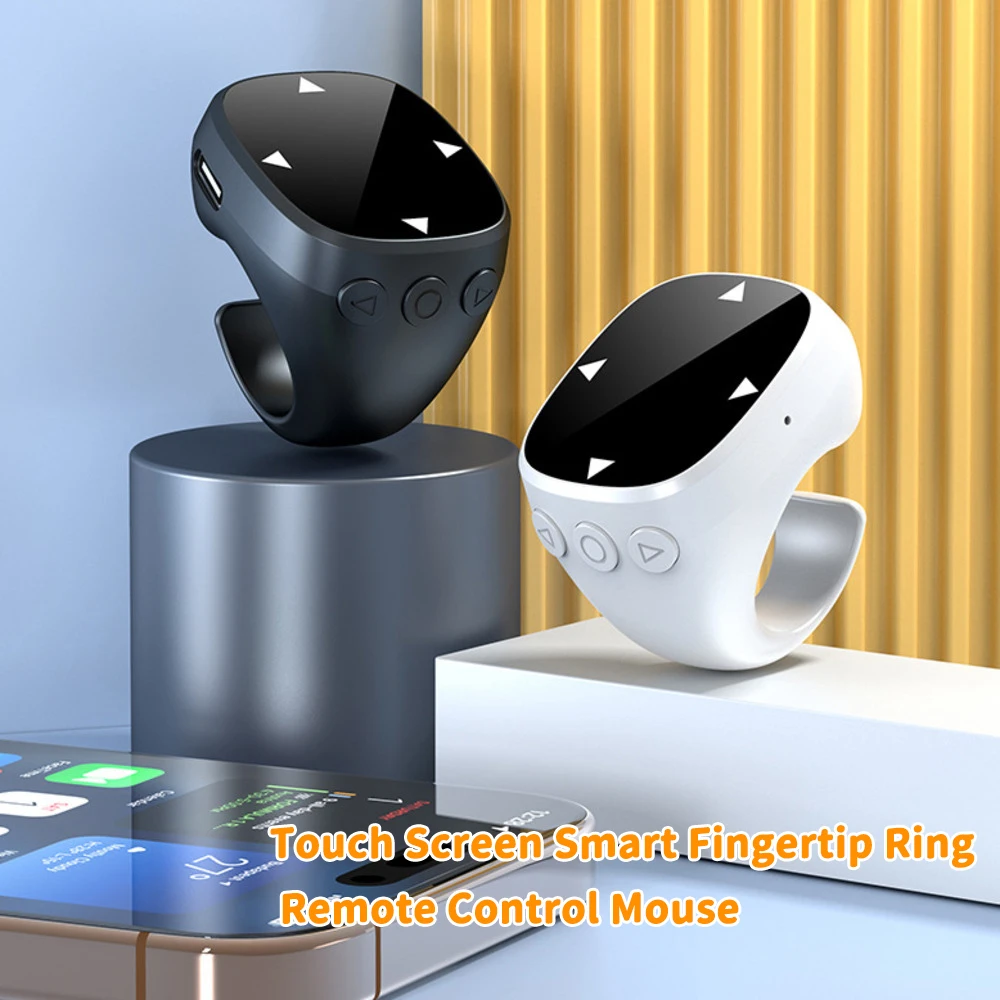 New Touch Screen Smart Fingertip Ring Remote Control Mouse Wireless Bluetooth Mobile Selfie Mice Selfie Video Automatic Page
New Touch Screen Smart Fingertip Ring Remote Control Mouse Wireless Bluetooth Mobile Selfie Mice Selfie Video Automatic Page