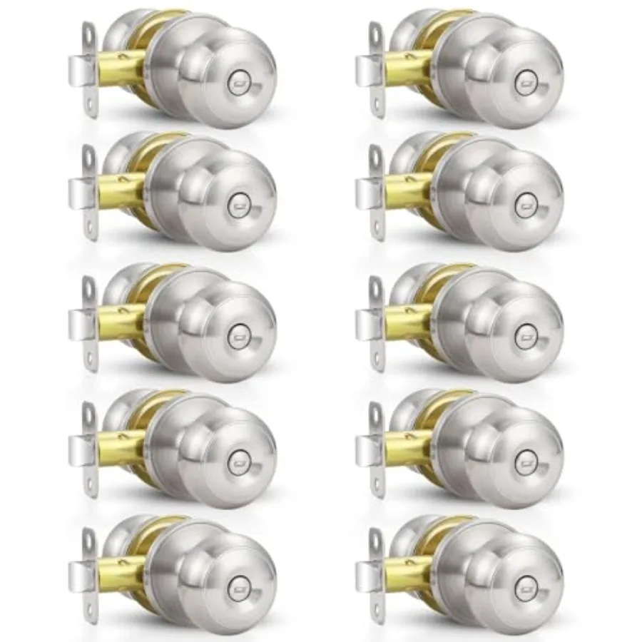 Home Improvement Bed/Bath Room Door Knobs, Privacy Door Handle with Lock Silver Knobs with Lock for Bathroom Bedroom, Interior
Home Improvement Bed/Bath Room Door Knobs, Privacy Door Handle with Lock Silver Knobs with Lock for Bathroom Bedroom, Interior