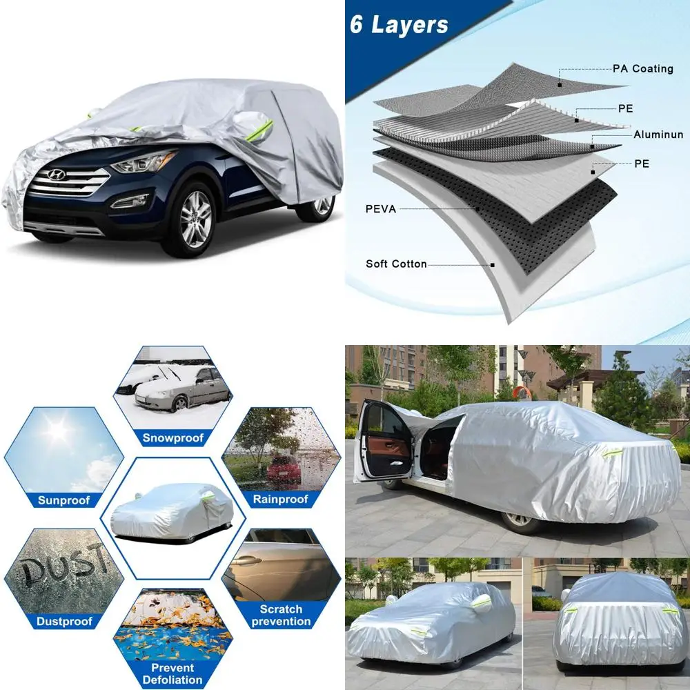 Изготовленный на заказ водонепроницаемый автомобильный чехол для внедорожника Hyundai Santa Fe 2006-2025, всепогодный защитный уличный автомобильный чехол
Изготовленный на заказ водонепроницаемый автомобильный чехол для внедорожника Hyundai Santa Fe 2006-2025, всепогодный защитный уличный автомобильный чехол