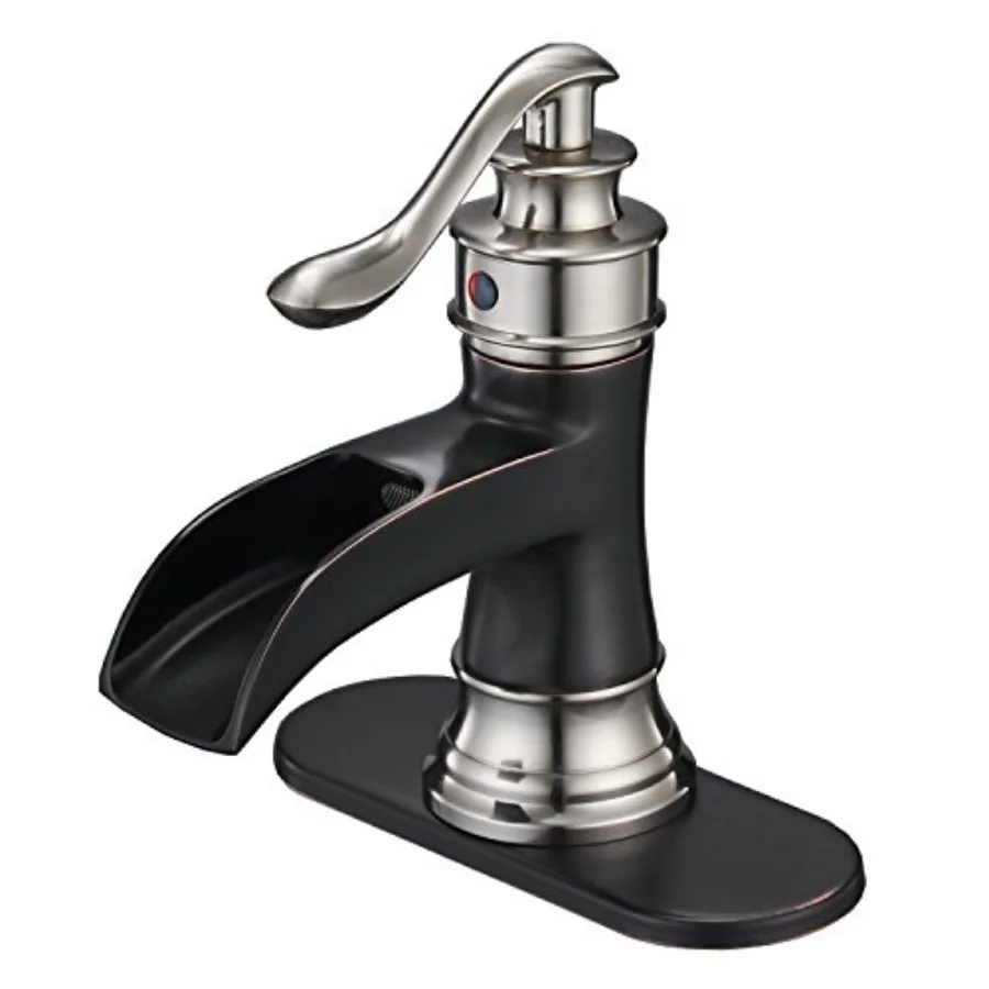 Farmhouse Waterfall Bathroom Faucet in and, Single Handle Single Hole Bathroom Sink Faucet for Vanity Basin, Solid Brass Constr
Farmhouse Waterfall Bathroom Faucet in and, Single Handle Single Hole Bathroom Sink Faucet for Vanity Basin, Solid Brass Constr
