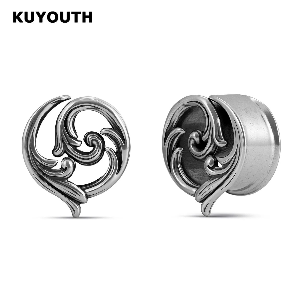 KUYOUTH New Gothic Swirl Ear Tunnel Stretcher Hypoallergenic Comfort-Fit Ear Gauge Plug Body Jewelry 1Pairs
KUYOUTH New Gothic Swirl Ear Tunnel Stretcher Hypoallergenic Comfort-Fit Ear Gauge Plug Body Jewelry 1Pairs
