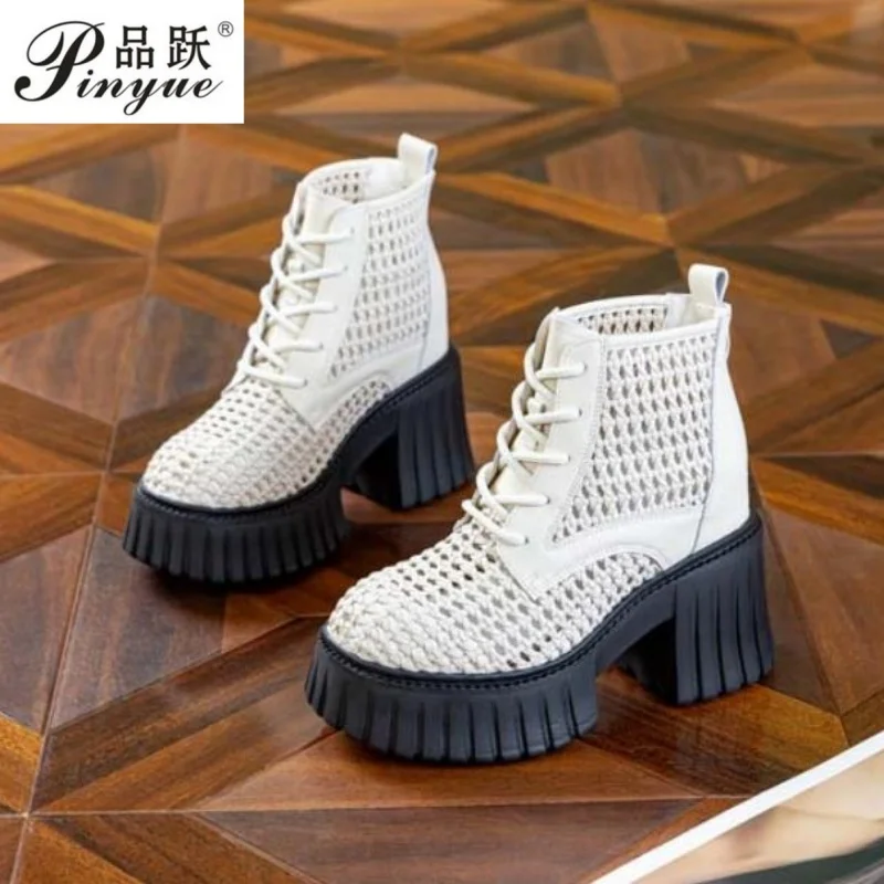 11cm Designer Summer Platform Ankle Boots for Women Black White Mesh Breathable Sandals Casual Shoes Woman Thick Bottom Booties
11cm Designer Summer Platform Ankle Boots for Women Black White Mesh Breathable Sandals Casual Shoes Woman Thick Bottom Booties