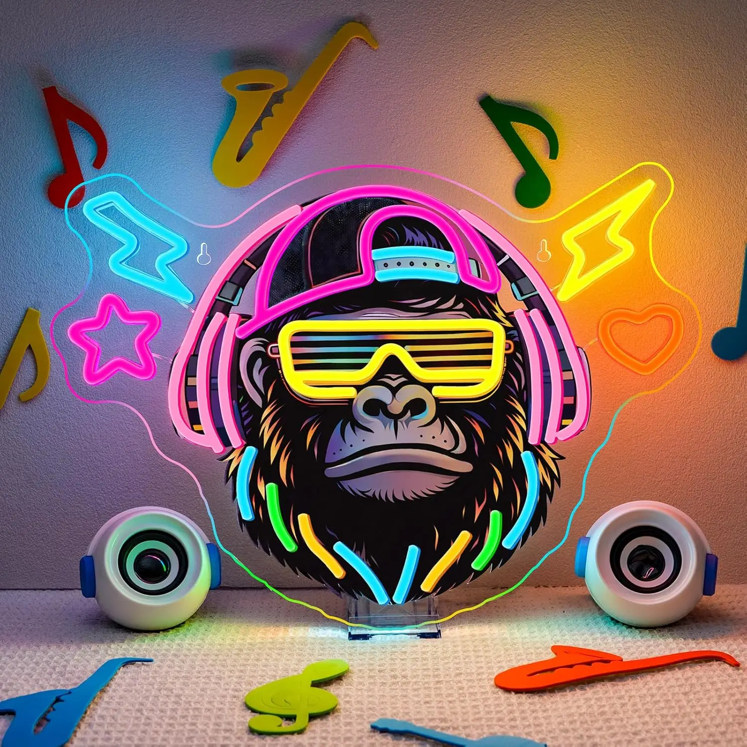 Music Gorilla Neon Sign USB Powered Funny Monkey Led Light for Kid Room Bar Club Party Gaming Room Bedroom Decoration Gift
Music Gorilla Neon Sign USB Powered Funny Monkey Led Light for Kid Room Bar Club Party Gaming Room Bedroom Decoration Gift