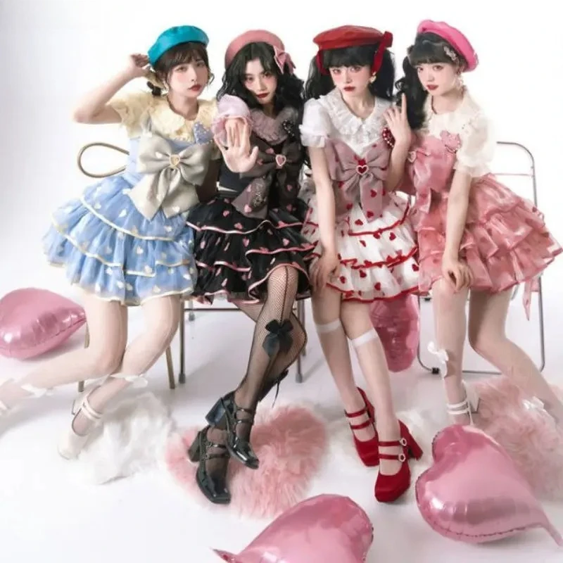 Kawaii Sweet Lolita Sets Japanese Victorian Lolita Dresses Women Gothic Cute Lace Bow Y2k Tank Tops Tiered Love Cake Skirt Suit
Kawaii Sweet Lolita Sets Japanese Victorian Lolita Dresses Women Gothic Cute Lace Bow Y2k Tank Tops Tiered Love Cake Skirt Suit
