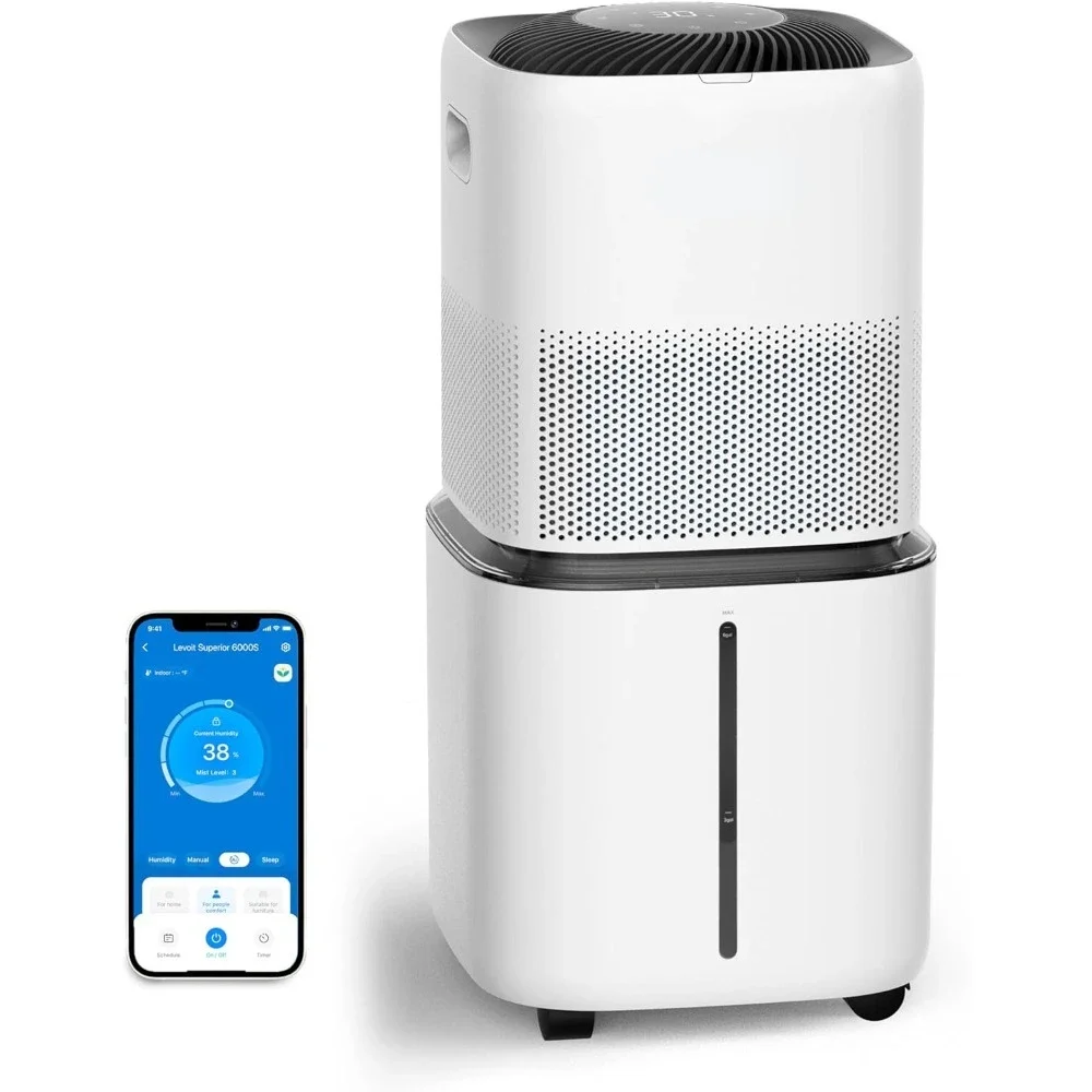 Smart Evaporative Humidifiers for Home Whole House up to 3000ft², 6 Gal, Last 72-Hour, Premium Filter, Dry Mode
Smart Evaporative Humidifiers for Home Whole House up to 3000ft², 6 Gal, Last 72-Hour, Premium Filter, Dry Mode