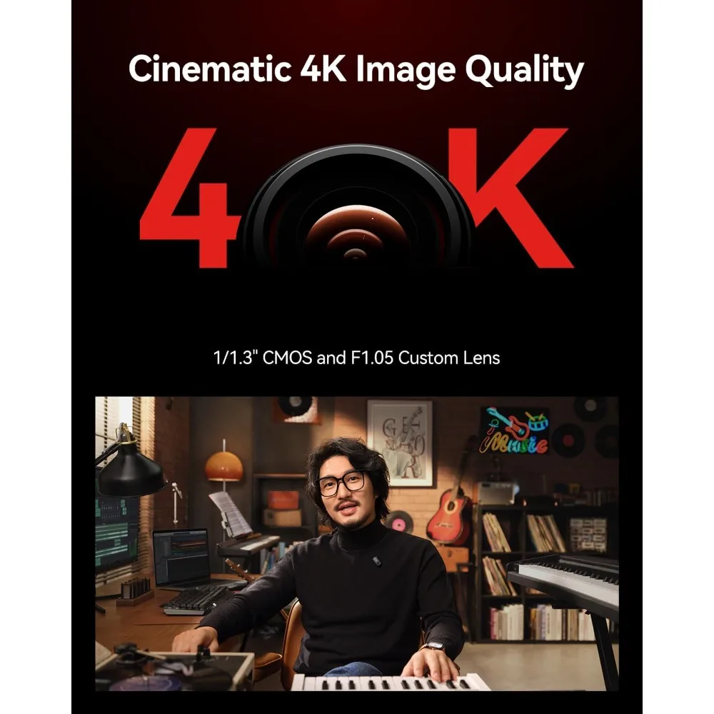 Камера для прямой трансляции 4K30p с ИИ-настройкой, объективом F1.05 и матрицей 1/1.3 CMOS для круглосуточной видеотрансляции, зеленого экрана и улучшения внешнего вида
Камера для прямой трансляции 4K30p с ИИ-настройкой, объективом F1.05 и матрицей 1/1.3 CMOS для круглосуточной видеотрансляции, зеленого экрана и улучшения внешнего вида
