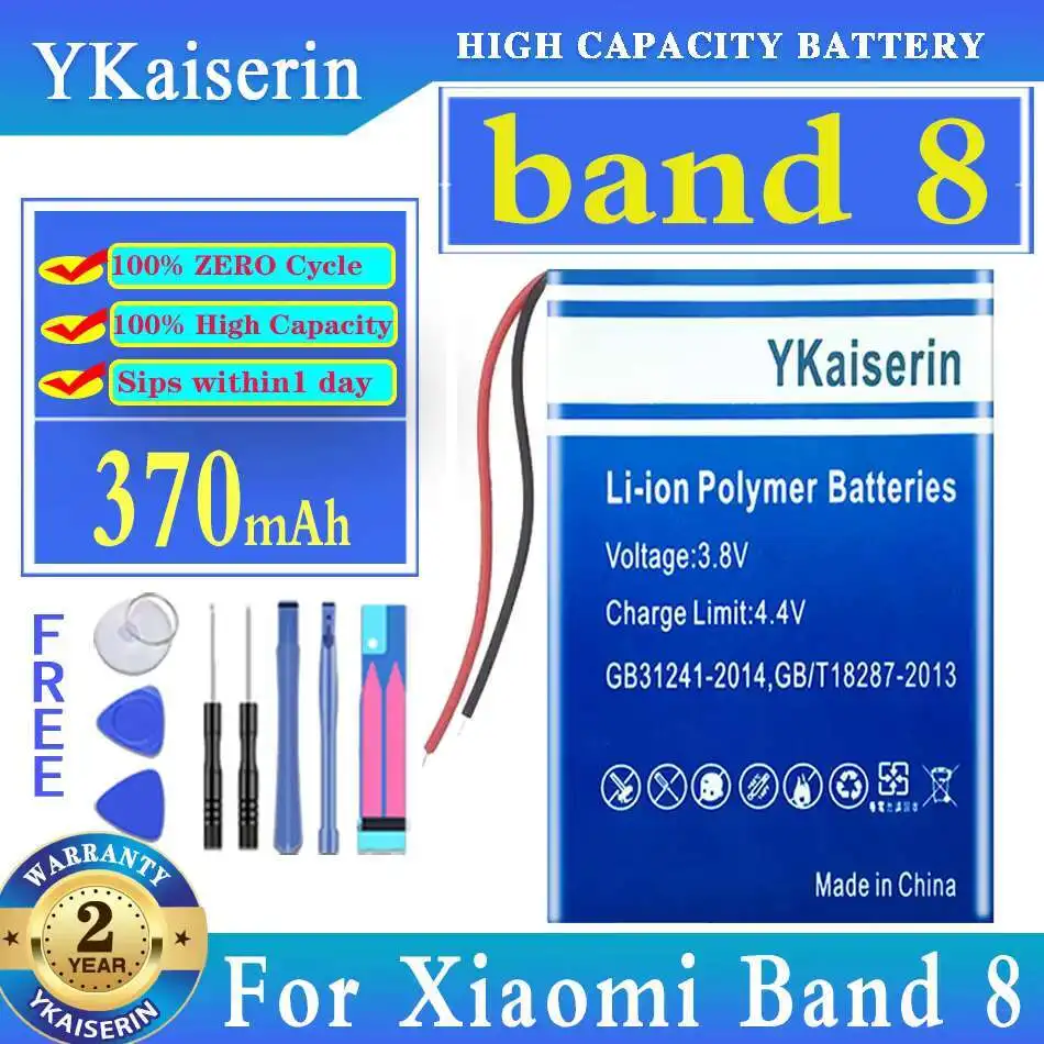 For Xiaomi MI Band 8 Band8 370Mah Stable Watch Battery 
For Xiaomi MI Band 8 Band8 370Mah Stable Watch Battery