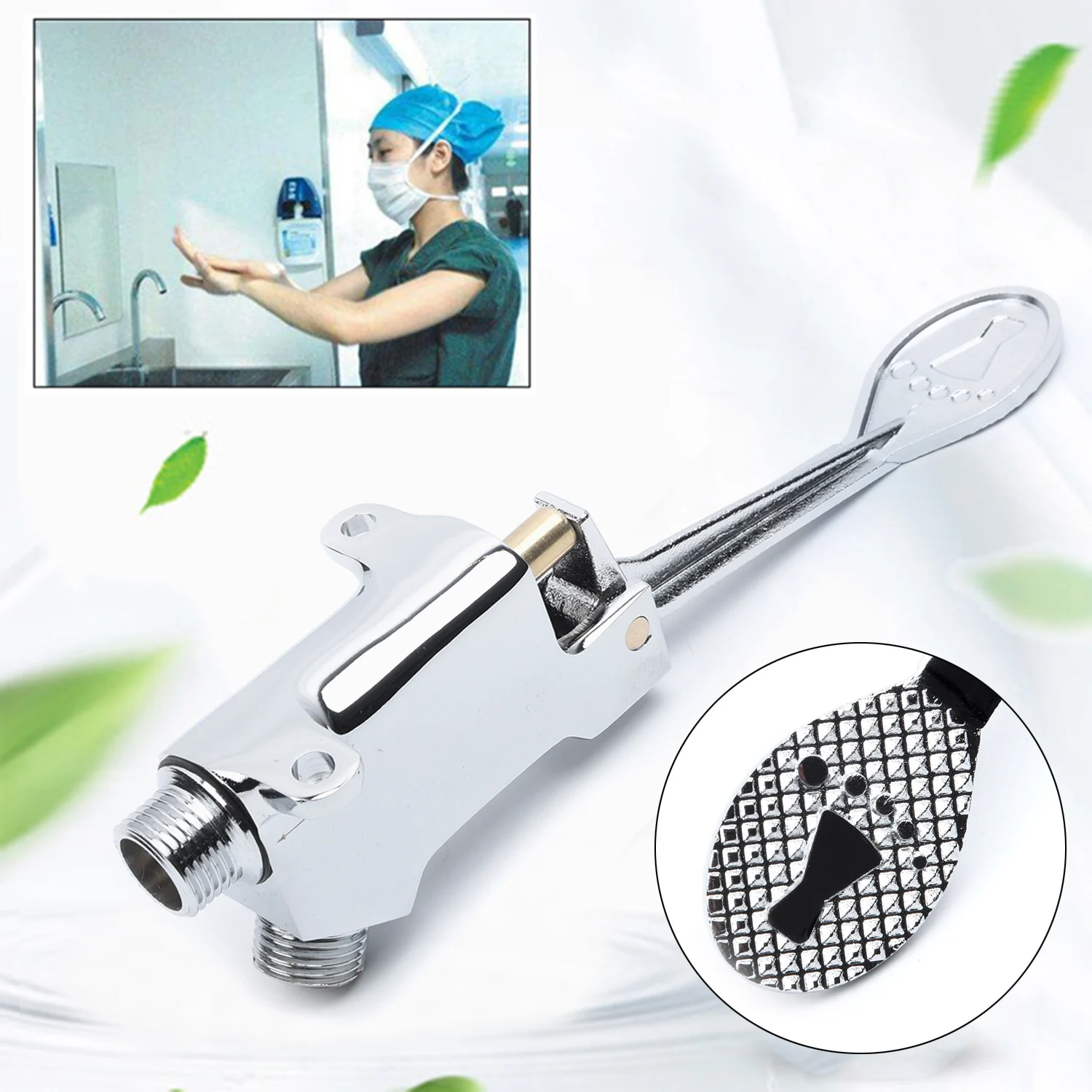 Stainless Steel Foot Operated Faucet Switch Control Tap Control Valve Plug Valve Faucet Tap Accessories Hospital Factory Silver
Stainless Steel Foot Operated Faucet Switch Control Tap Control Valve Plug Valve Faucet Tap Accessories Hospital Factory Silver