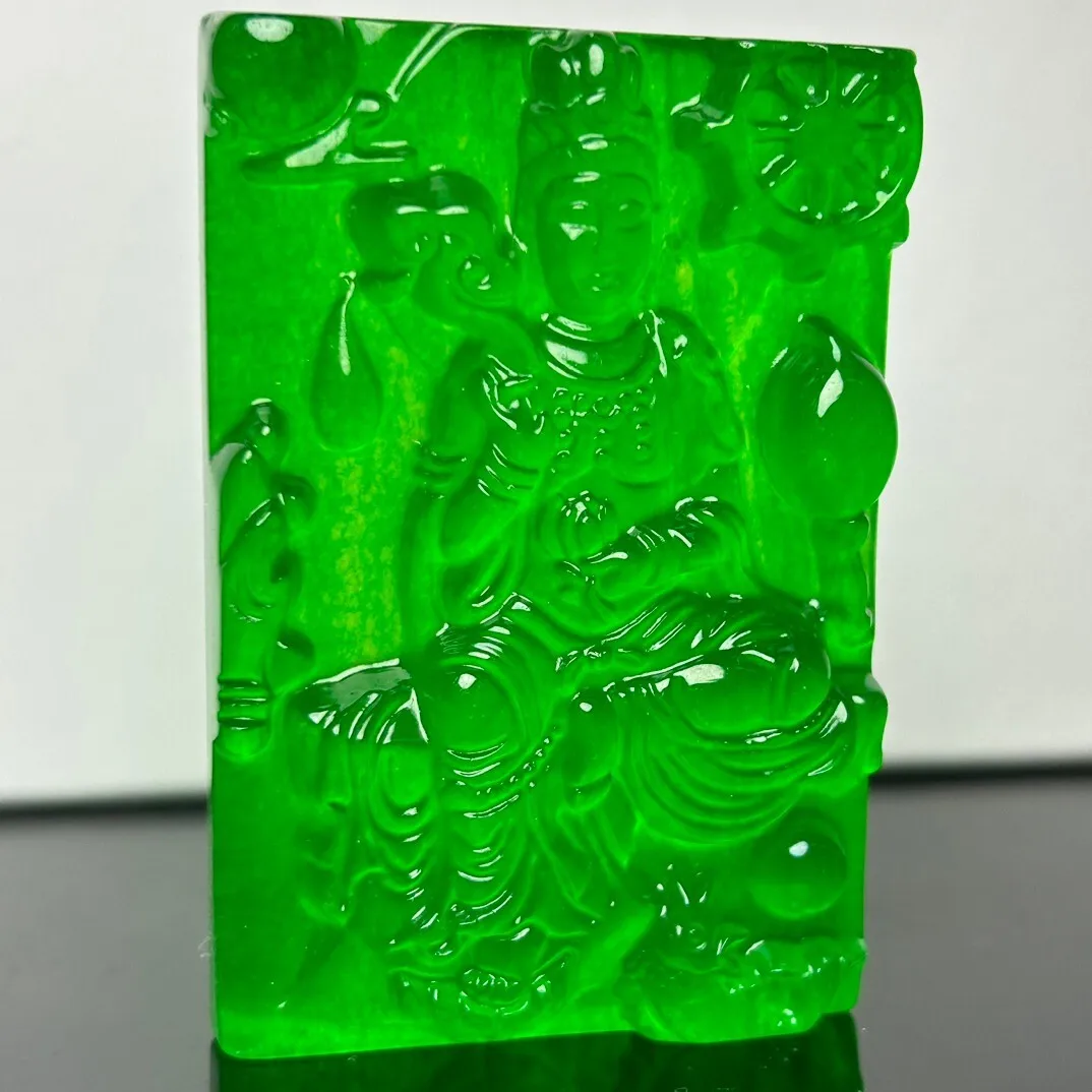 Certified Natural Green jade Jadeite Carved AvalokitesVara Pendant & Necklaces
Certified Natural Green jade Jadeite Carved AvalokitesVara Pendant & Necklaces