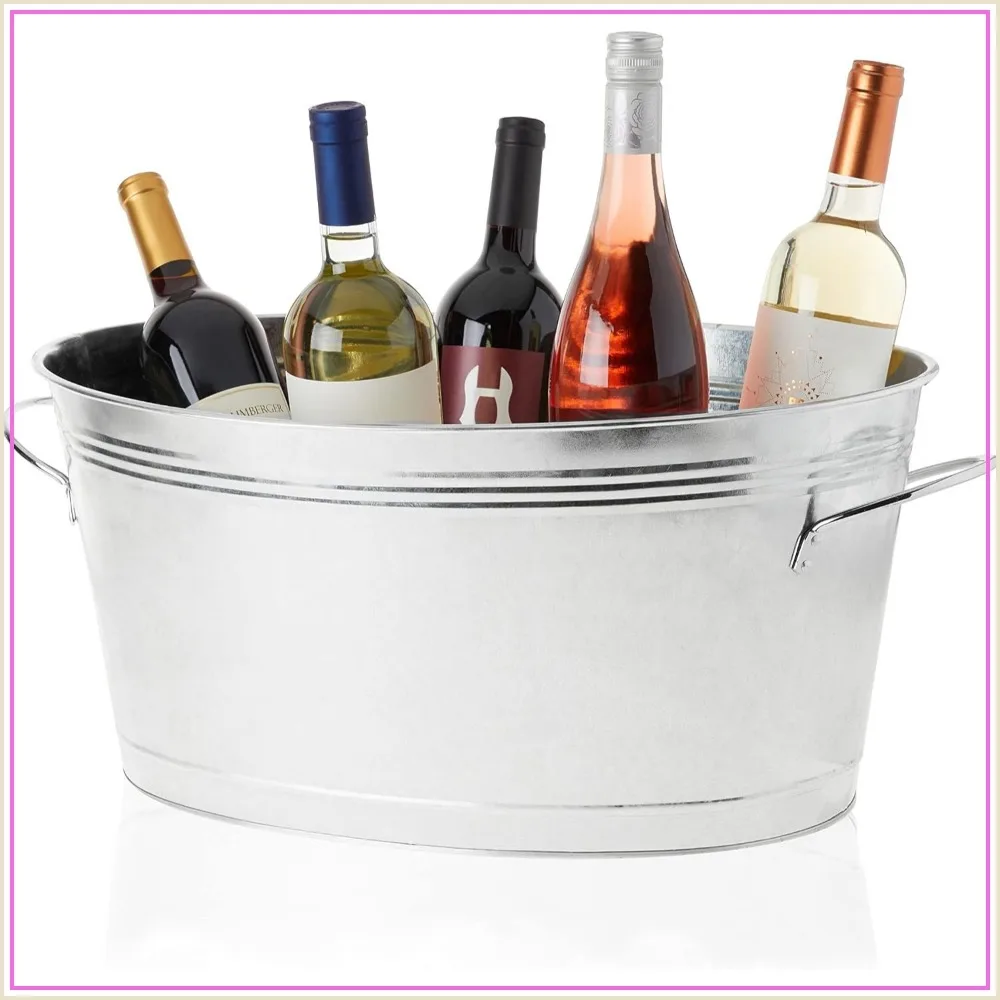 6.3 Gal Galvanized Tub - Large Ice Bucket for Parties, Beverage Cooler for Beer, Wine, Soda, Indoor/Outdoor
6.3 Gal Galvanized Tub - Large Ice Bucket for Parties, Beverage Cooler for Beer, Wine, Soda, Indoor/Outdoor