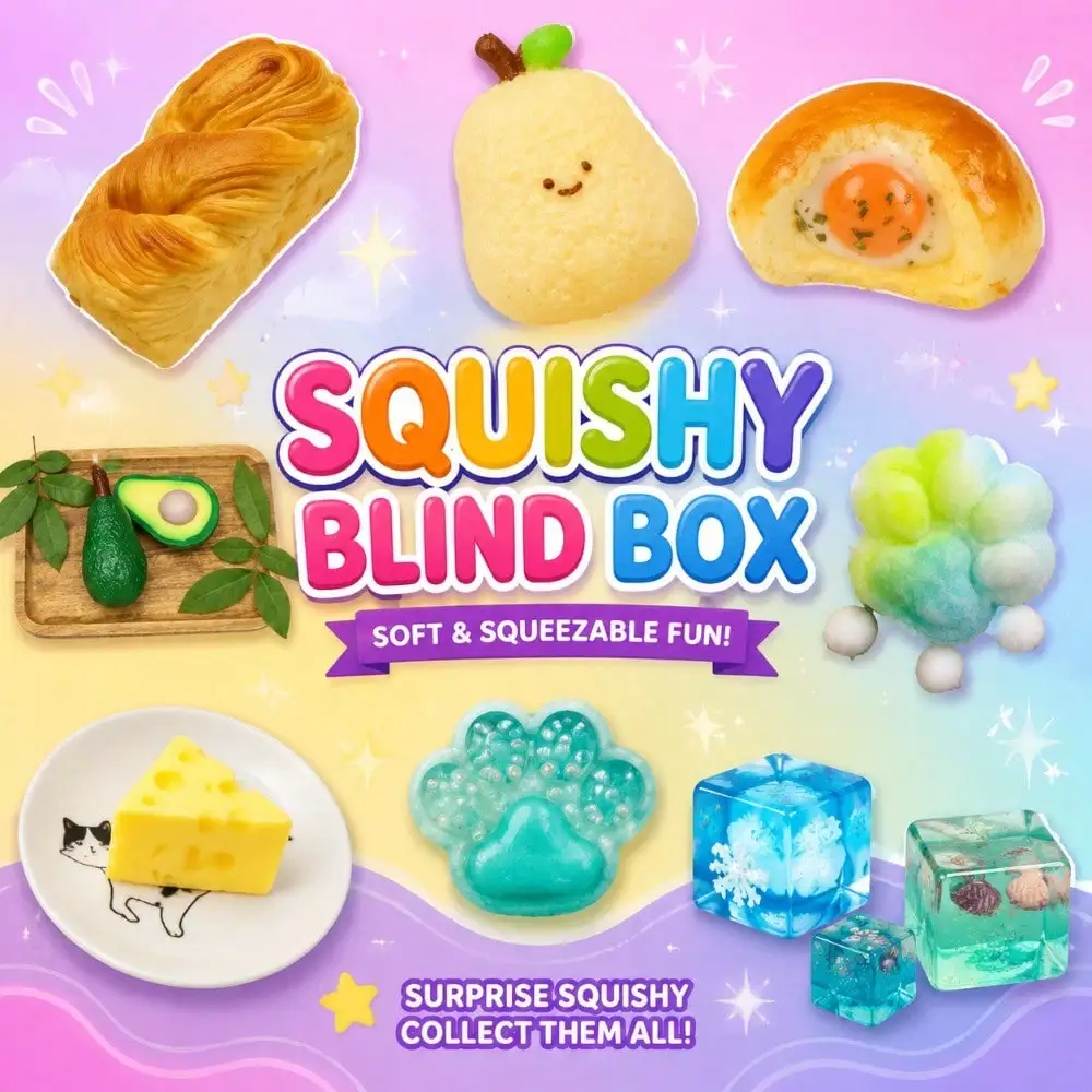 Random Food Squishy Blind Box – Stress Relief Sensory Toy Set
Random Food Squishy Blind Box – Stress Relief Sensory Toy Set