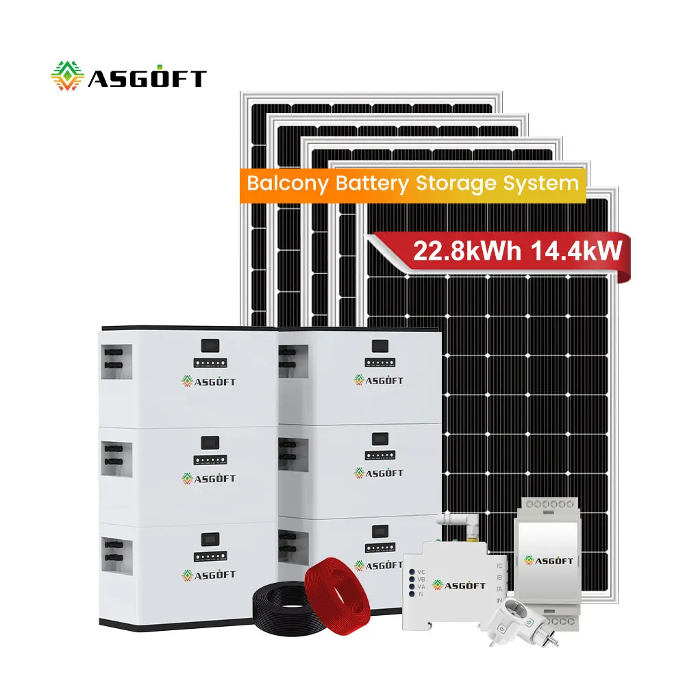 EU Stock 3.8kWh Balcony Stackable All-In-One Solar Battery Storage System 51.2V LiFePO4 Lithium CAN IP67 Waterproof 5-Year