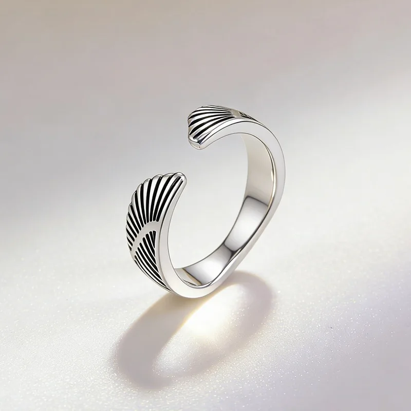 Retro Wing Personalized 925 Sterling Silver Jewelry Creative Hip-hop Feather Opening Rings 02880
Retro Wing Personalized 925 Sterling Silver Jewelry Creative Hip-hop Feather Opening Rings 02880