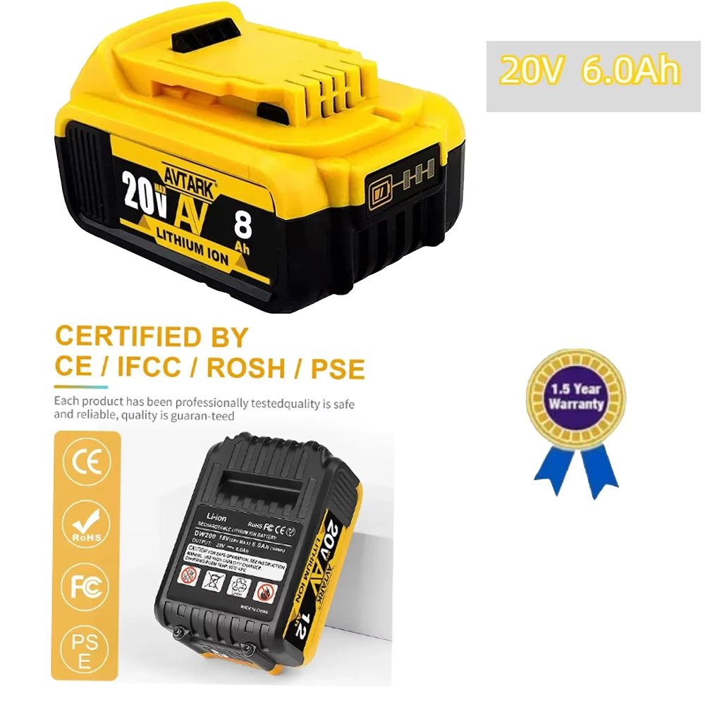 Original genuine product for DEWALT 18V 12.0Ah battery and charger - DCB115, DCB118- fast charging lithium tool battery
Original genuine product for DEWALT 18V 12.0Ah battery and charger - DCB115, DCB118- fast charging lithium tool battery