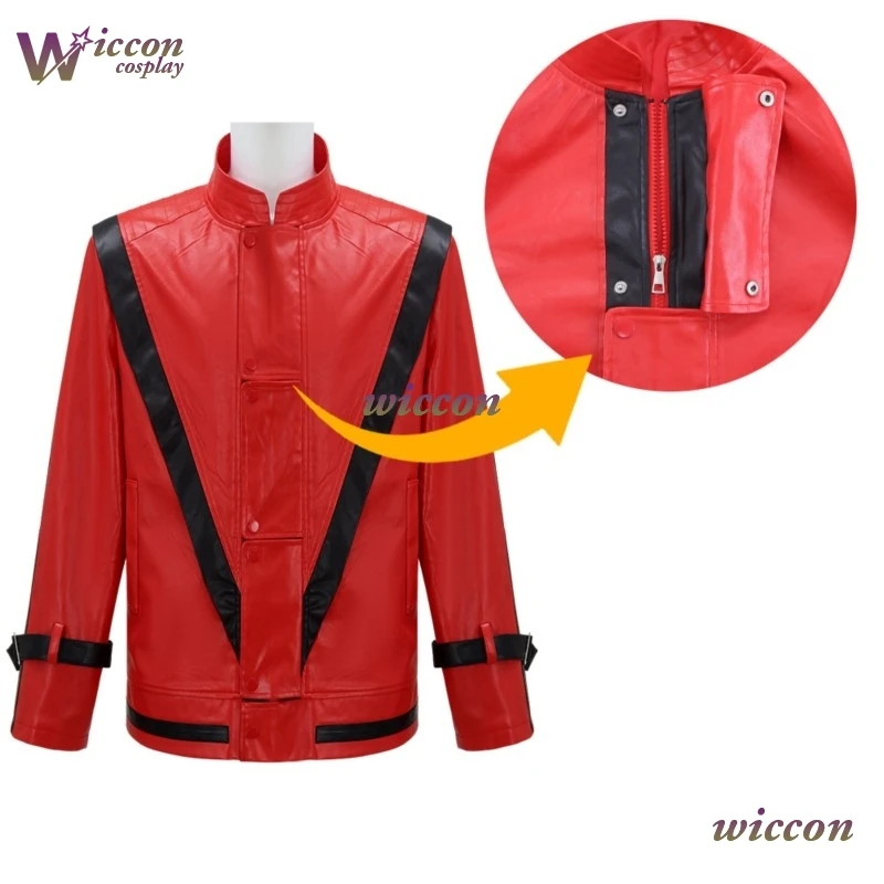 YesOk Classic Michaels Outfits Jacksons Cosplay Thriller Red Pu Jacket Halloween Dancing Costume Concert Party Performance Coat
YesOk Classic Michaels Outfits Jacksons Cosplay Thriller Red Pu Jacket Halloween Dancing Costume Concert Party Performance Coat