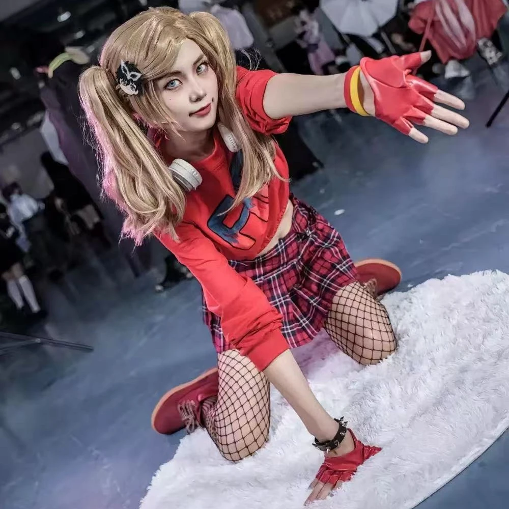 Game Persona 5 Dancing in Starlight Anne Takamaki Cosplay Costume Panther JK Red Tops Skirt Woman Sexy Kawaii Halloween Suit
Game Persona 5 Dancing in Starlight Anne Takamaki Cosplay Costume Panther JK Red Tops Skirt Woman Sexy Kawaii Halloween Suit