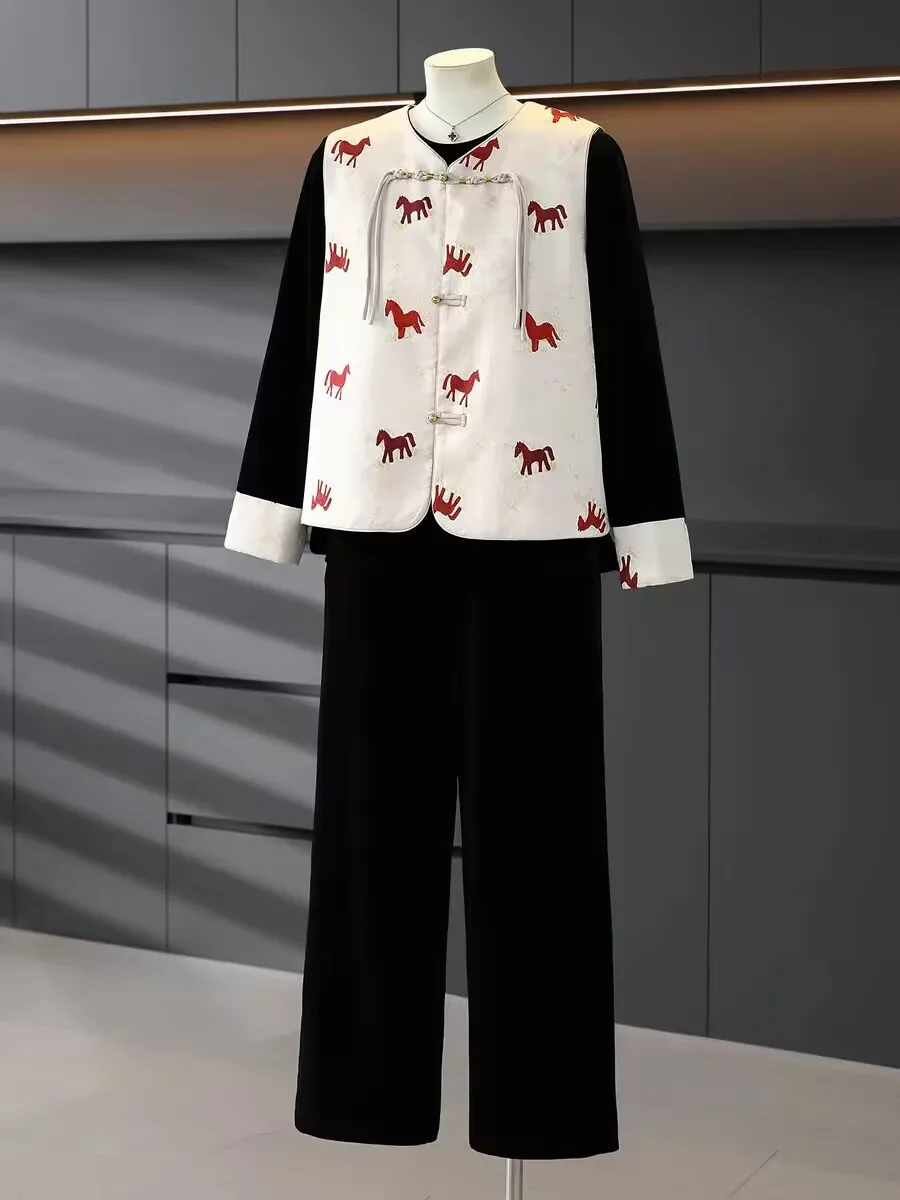 Elegant Mommy Outfit New Chinese Style National Trend Embroidered Vest Spring New Red High Elegant Atmosphere Women's Three-P...
Elegant Mommy Outfit New Chinese Style National Trend Embroidered Vest Spring New Red High Elegant Atmosphere Women's Three-P...