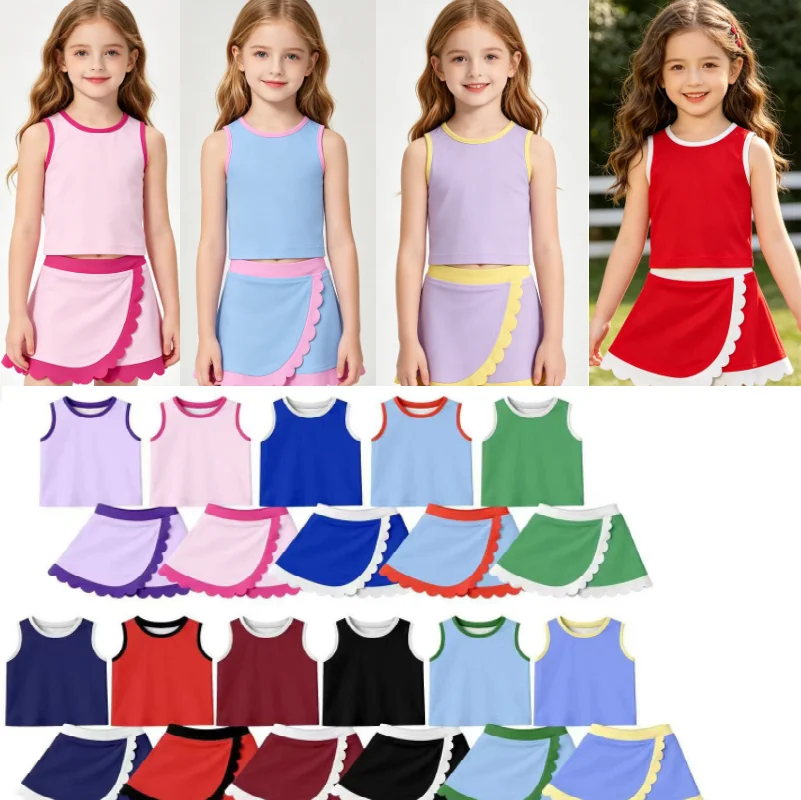 Girls' Short sleeved Skirt 2026 Summer New Style Lace Fashion Outdoor Breathable Girls' T-shirt Set Tight Sports Yoga Clothing
Girls' Short sleeved Skirt 2026 Summer New Style Lace Fashion Outdoor Breathable Girls' T-shirt Set Tight Sports Yoga Clothing