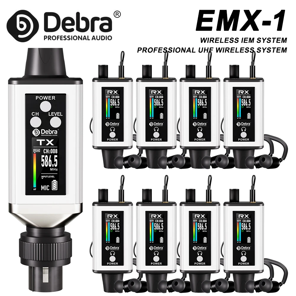 Debra Audio UHF IEM EMX-1 Wireless Monitoring System, Portable Rechargeable, On-Screen Display of 16 Adjustable Frequencies
Debra Audio UHF IEM EMX-1 Wireless Monitoring System, Portable Rechargeable, On-Screen Display of 16 Adjustable Frequencies