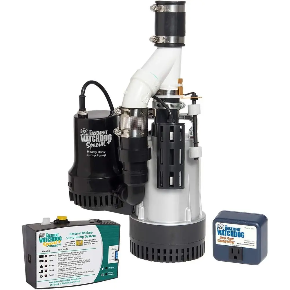 Efficient 1730 GPH Basement Sump Pump System with Dual Primary and Backup Operation
Efficient 1730 GPH Basement Sump Pump System with Dual Primary and Backup Operation