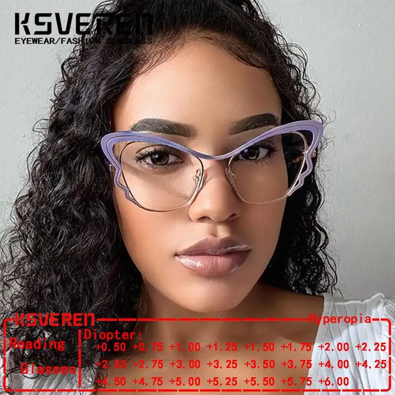Metal Butterfly Anti Blue Light Reading Glasses Women Designer Presbyopic Glasses Customizable Diopter Prescription Eyewear
Metal Butterfly Anti Blue Light Reading Glasses Women Designer Presbyopic Glasses Customizable Diopter Prescription Eyewear