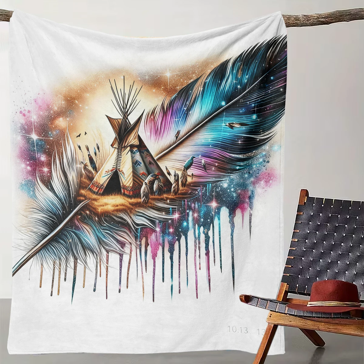 1 Feather Indian Tent Dreamy Blanket Tribal Style Starry Sky Art Home Decoration Blanket
1 Feather Indian Tent Dreamy Blanket Tribal Style Starry Sky Art Home Decoration Blanket