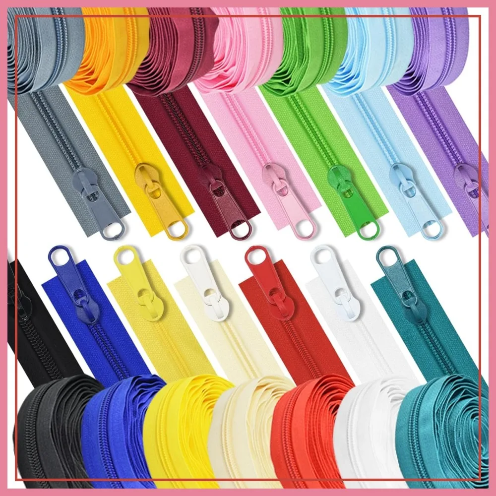 42 Yards Nylon Coil Zippers by The Roll 14 Colors Bulk Sewing Supplies with 112 Sliders
42 Yards Nylon Coil Zippers by The Roll 14 Colors Bulk Sewing Supplies with 112 Sliders