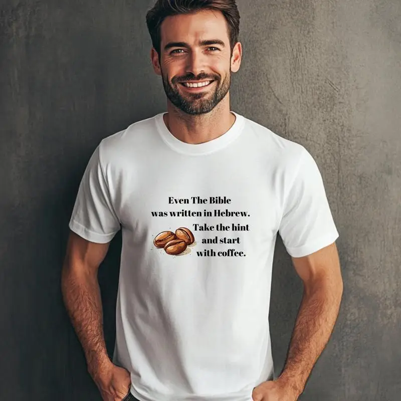 Футболка Hebrew Coffee из плотного хлопка для него, ее флирт Lucky Lover
Футболка Hebrew Coffee из плотного хлопка для него, ее флирт Lucky Lover