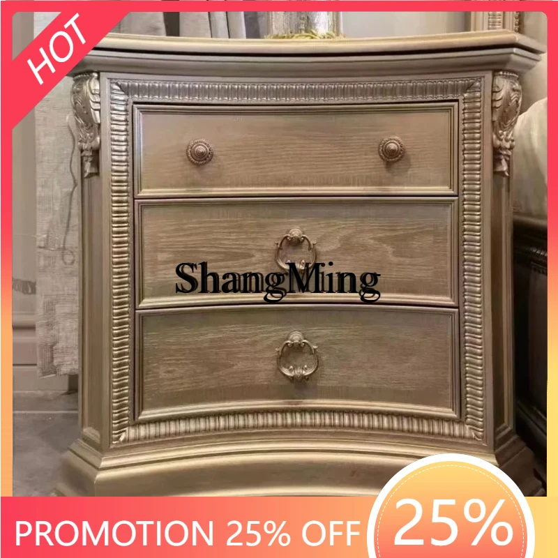 SM new solid wood furniture bedside table retro old solid wood carving flower bedside locker
SM new solid wood furniture bedside table retro old solid wood carving flower bedside locker