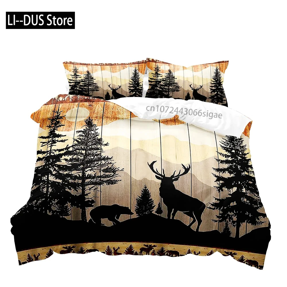 Farmhouse Bedding Sets Deer Elk Moose Mountain Woodland Animals Duvet Cover, Rustic Bedroom Decor, 2 Pillowcases Bedroom Decor
Farmhouse Bedding Sets Deer Elk Moose Mountain Woodland Animals Duvet Cover, Rustic Bedroom Decor, 2 Pillowcases Bedroom Decor