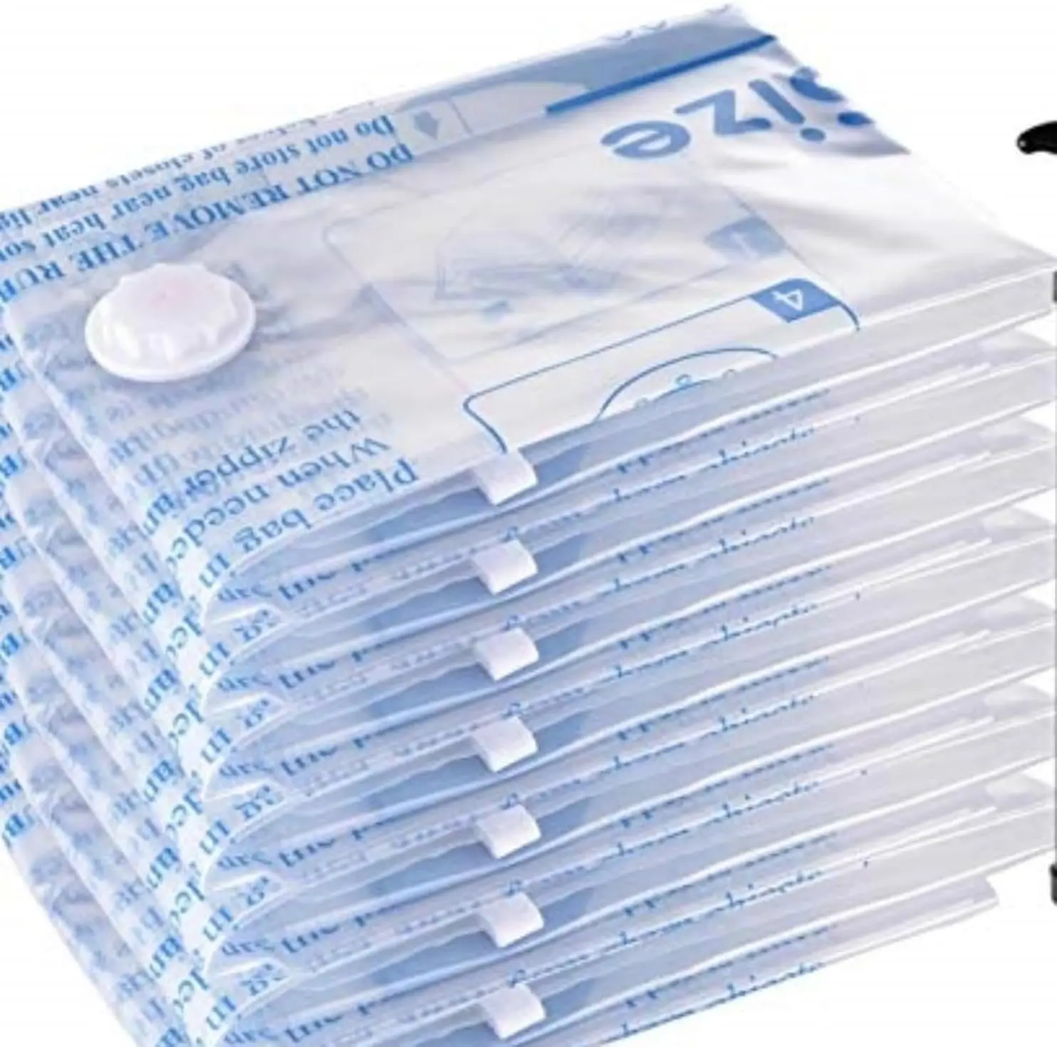 8 Large Vacuum Storage Bags for Clothes, Pillows, Blankets, Comforters - Space Saver with Double Zip & Triple Seal Valve
8 Large Vacuum Storage Bags for Clothes, Pillows, Blankets, Comforters - Space Saver with Double Zip & Triple Seal Valve