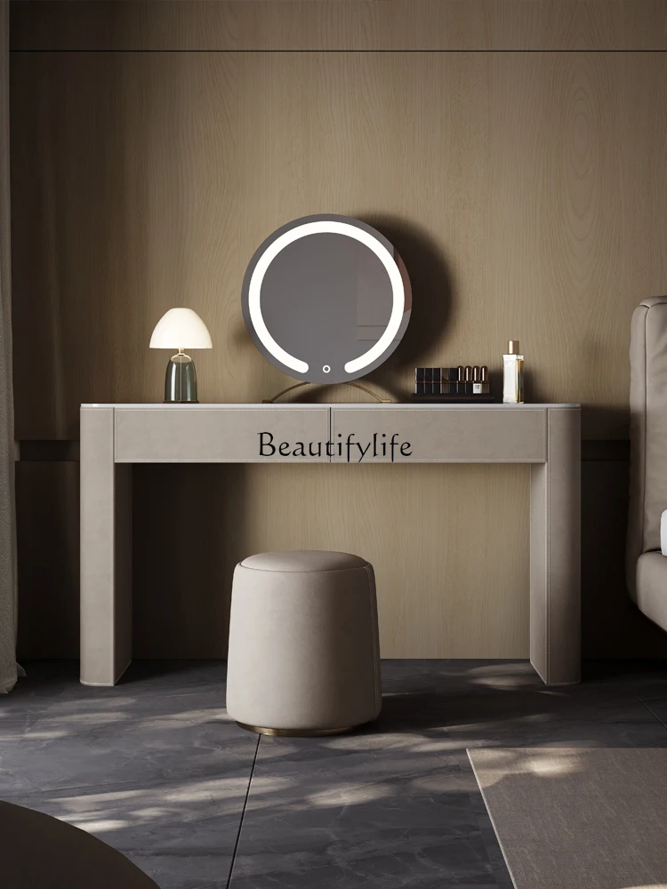Dresser 2024 new light luxury high-end modern simplicity high-end feeling rock slab saddle leather makeup table
Dresser 2024 new light luxury high-end modern simplicity high-end feeling rock slab saddle leather makeup table