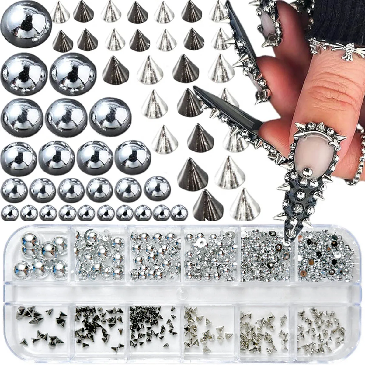 1Box Hot Selling Triangle Rivets Alloy Nail Charms Solid Color Simulated Artificial Half Round Pearl Nail Art Decorations DIY
1Box Hot Selling Triangle Rivets Alloy Nail Charms Solid Color Simulated Artificial Half Round Pearl Nail Art Decorations DIY