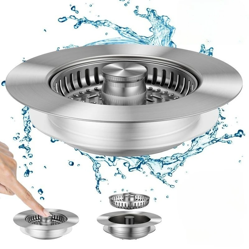 New Kitchen Sink Drain Strainer,Stainless Steel Pop Up Sink Stopper,Anti-Clogging Sink Food Catcher Basket,Odor Filter Sink Plug
New Kitchen Sink Drain Strainer,Stainless Steel Pop Up Sink Stopper,Anti-Clogging Sink Food Catcher Basket,Odor Filter Sink Plug