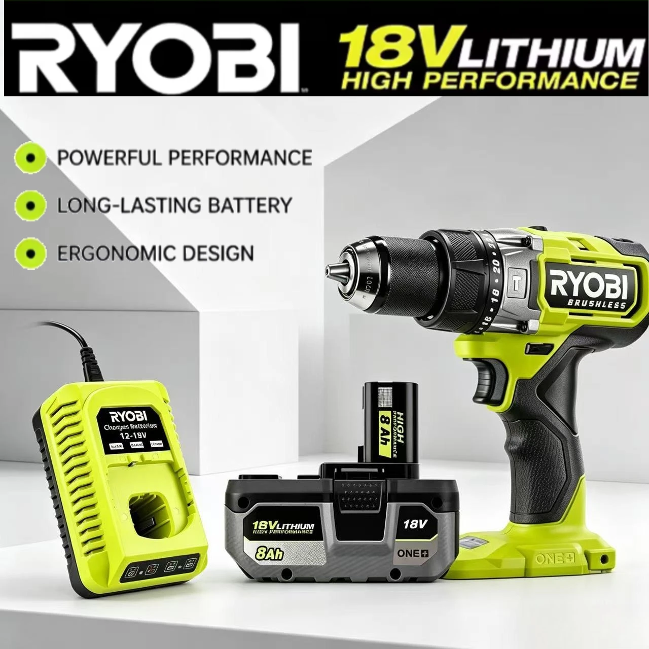 RYOBI One+ P108 18V Rechargeable Battery, Premium Original, Perfect Replacement for P104 P107 RB18L20 Cordless Power Tools
RYOBI One+ P108 18V Rechargeable Battery, Premium Original, Perfect Replacement for P104 P107 RB18L20 Cordless Power Tools