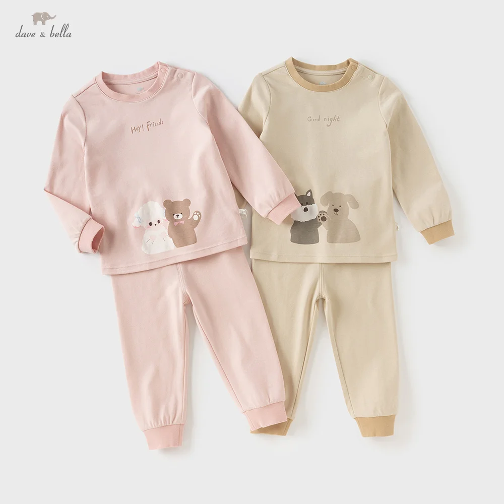 Dave Bella Girls Baby Pajama Set Autumn Winter Children's Comfortable Fashion Cute Sweet Cartoon Indoor Set Warm DB4253010
Dave Bella Girls Baby Pajama Set Autumn Winter Children's Comfortable Fashion Cute Sweet Cartoon Indoor Set Warm DB4253010