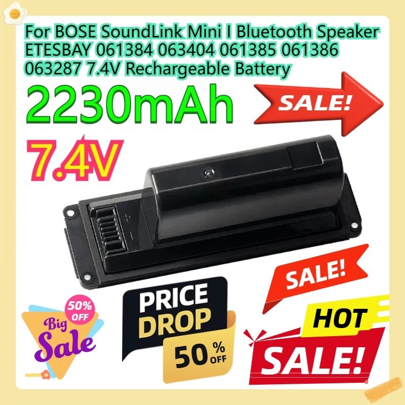 For BOSE SoundLink Mini I Bluetooth Speaker ETESBAY 061384 063404 061385 061386 063287 7.4V Rechargeable Battery
For BOSE SoundLink Mini I Bluetooth Speaker ETESBAY 061384 063404 061385 061386 063287 7.4V Rechargeable Battery