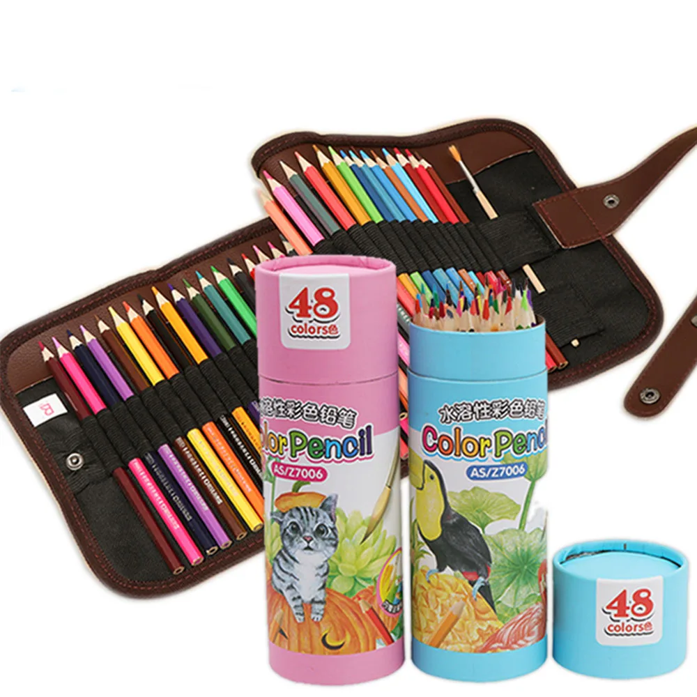 48 Colors Safe Non-toxic Lead Water Soluble Colored Pencil Watercolor Pencil Set with Pen curtain For Write Drawing Art Supplies
48 Colors Safe Non-toxic Lead Water Soluble Colored Pencil Watercolor Pencil Set with Pen curtain For Write Drawing Art Supplies