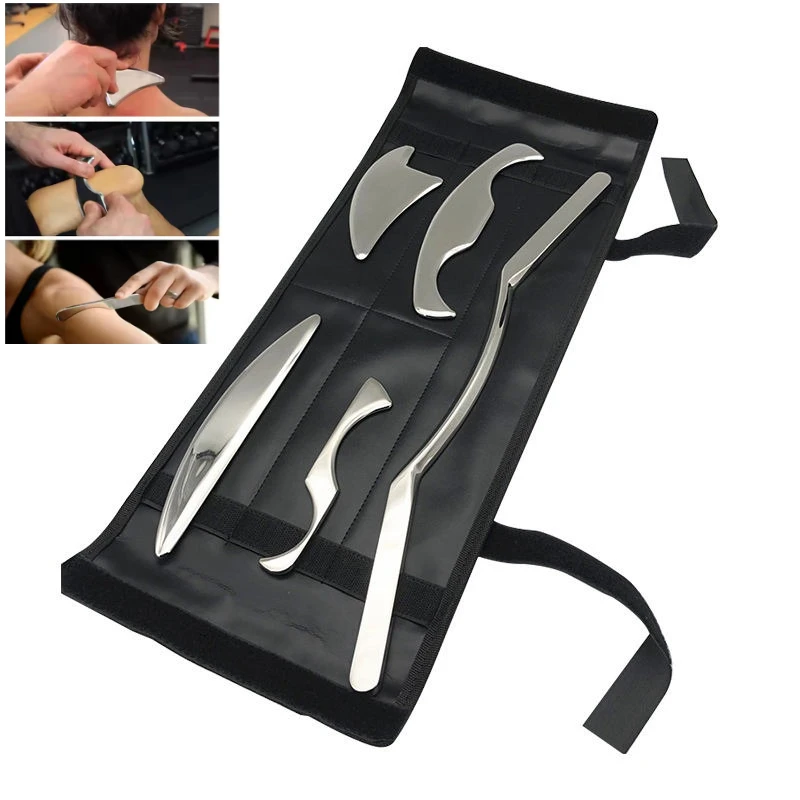 5 in 1 Stainless Gua Sha Muscle Scraper Tools Set Physical Therapy, IASTM Tools,Guasha Tools for Tissue Massage with Storage Bag
5 in 1 Stainless Gua Sha Muscle Scraper Tools Set Physical Therapy, IASTM Tools,Guasha Tools for Tissue Massage with Storage Bag