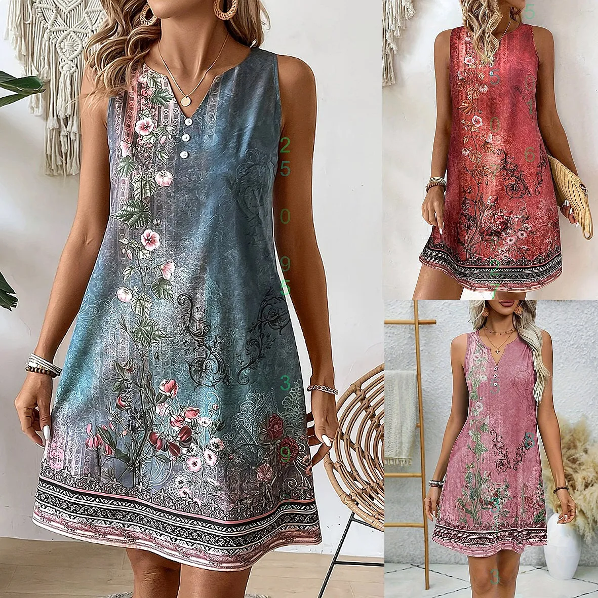 Fashion Print V Neck Vest Dress Sleeveless Jumpsuit Overall Playsuit Spring Summer Casual Loose Backless Tank Top Dresses
Fashion Print V Neck Vest Dress Sleeveless Jumpsuit Overall Playsuit Spring Summer Casual Loose Backless Tank Top Dresses