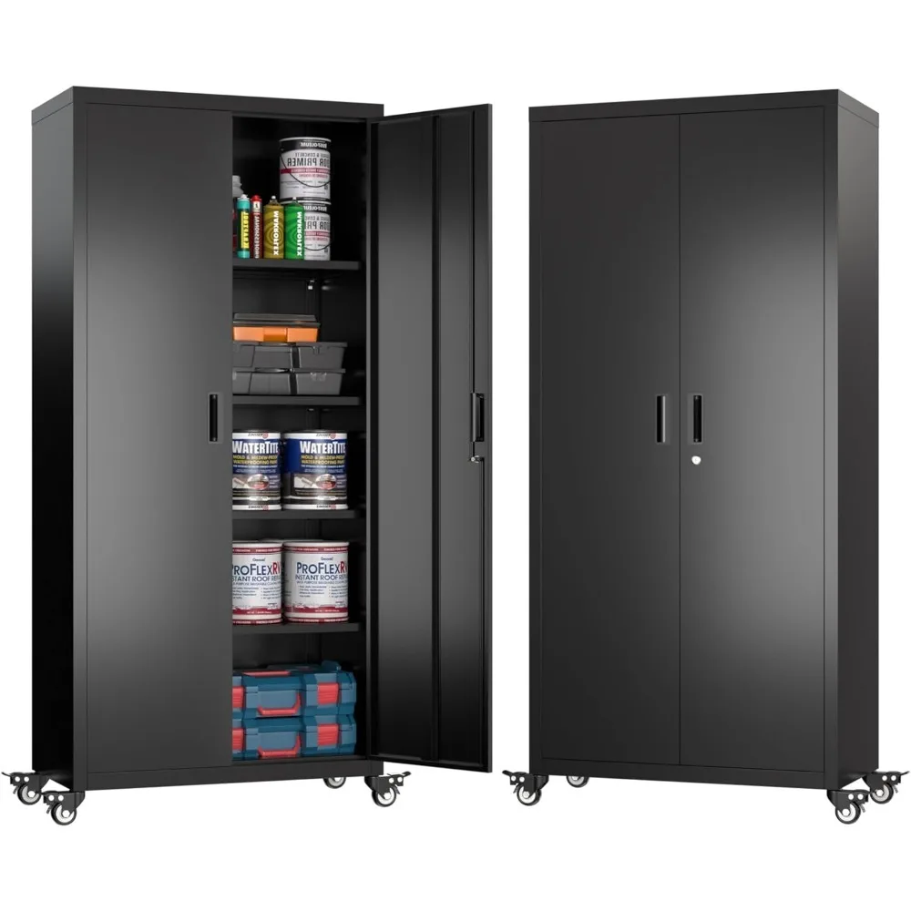 73''H Metal Garage Storage Cabinet with Wheels, Locking Steel Storage Cabinet, Rolling Tool Storage Cabinet for Garage,Office
73''H Metal Garage Storage Cabinet with Wheels, Locking Steel Storage Cabinet, Rolling Tool Storage Cabinet for Garage,Office