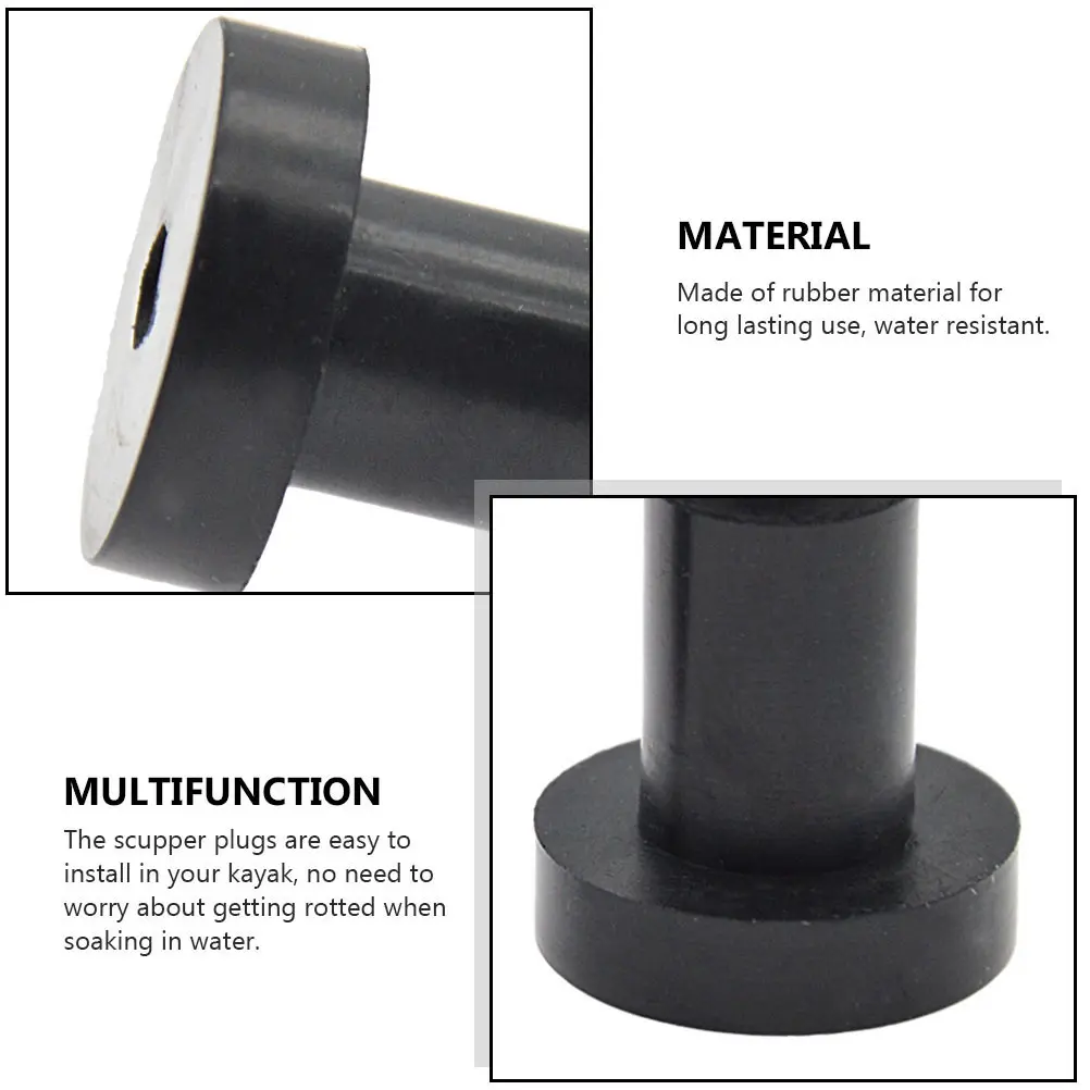 2 Pcs Waterproof Kayak Scupper Plug Rubber Drain Stoppers Canoe Drain Holes Stopper Boat Accessories
2 Pcs Waterproof Kayak Scupper Plug Rubber Drain Stoppers Canoe Drain Holes Stopper Boat Accessories
