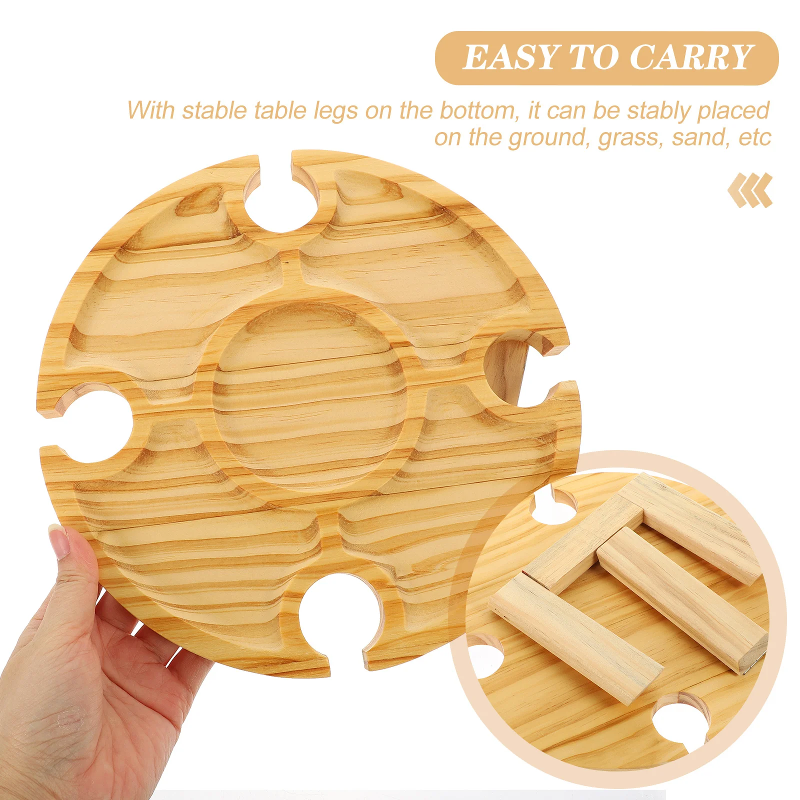 Foldable Portable Wood Wine Table Outdoor Picnic Beverage Holder Beach Serving Desk Wood Wine Table Serving Desk 
Foldable Portable Wood Wine Table Outdoor Picnic Beverage Holder Beach Serving Desk Wood Wine Table Serving Desk